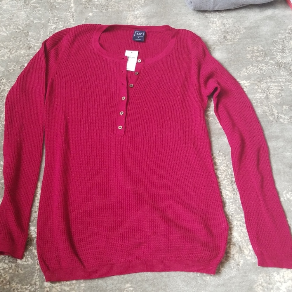 NWT GAP thermal long sleeve 1/2 button up shirt
